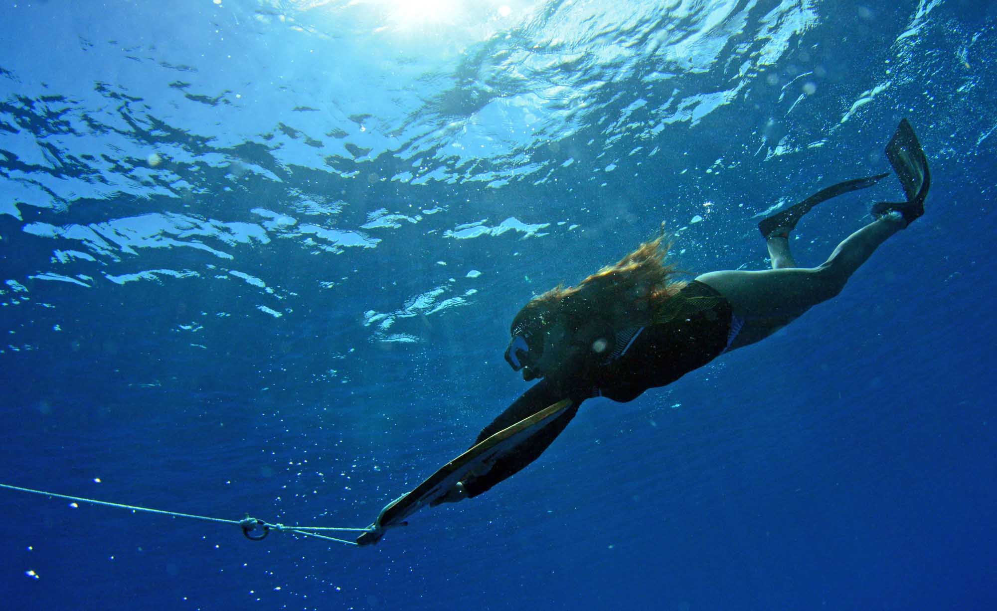 Underwater flying subwing freediving snorkeling Boat tours Moorea Ocean Adventures